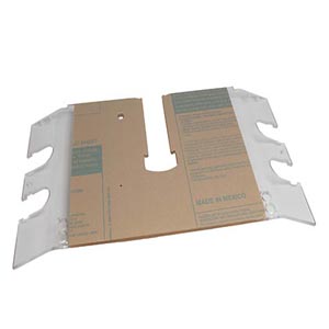 Parede posterior com ranhura Parede posterior com ranhura