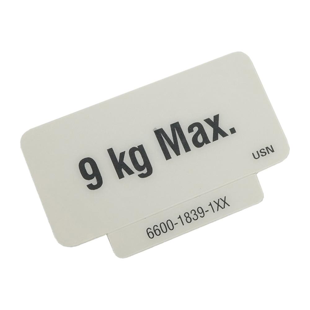 Sticker Label Shelf Load Limit 20lbs Gray Sticker Label Shelf Load Limit 20lbs Gray