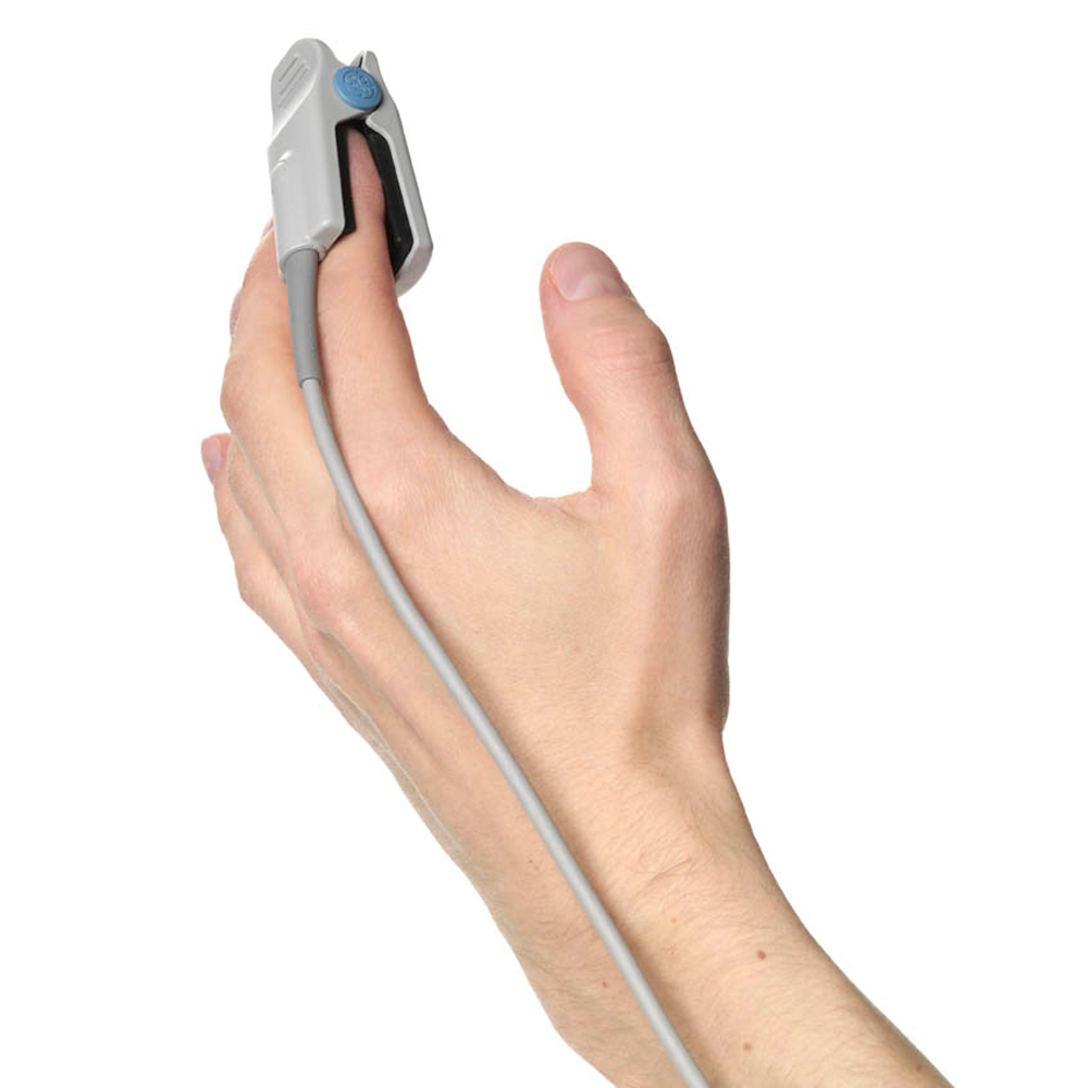 Sensor Trusignal reutilizável, de dedo, adulto/pediátrico, 1m (requer Pré-Cabo), 1/pacote